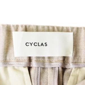 CYCLAS セットアップ 2WAY ブラウス パンツ ウールフラノ 34 32 ベージュ