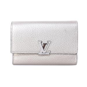 M81671 カプシーヌ コンパクト ウォレット トリヨンレザー メタルグレー