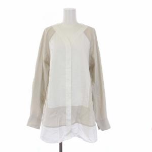 ENFOLD 21AW SHIRT×KNIT PULLOVER シャツ 38 ダークネイビー