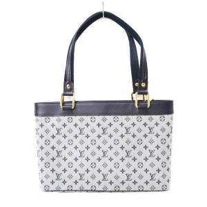 LOUIS VUITTON M92676 モノグラム ミニ ルシーユPM トートバッグ グレー ネイビー