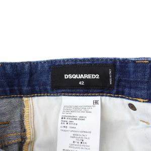 DSQUARED2 20SS SKATER JEAN デニムパンツ ペイント加工 ダメージ加工 XS ブルー