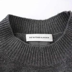DIET BUTCHER 18AW ニット セーター 長袖 クルーネック カシミヤ混 2 M グレー