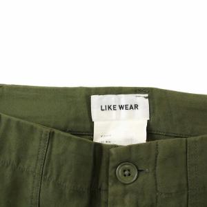 YAECA LIKE WEAR ベイカーパンツ ワイド W33 L30 オリーブ カーキ