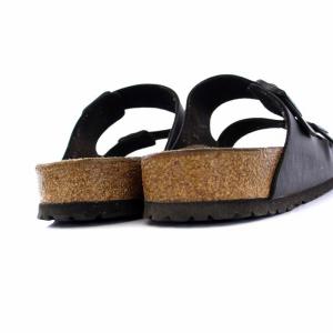 BIRKENSTOCK Arizona FL サンダル フラット レザー 41 26.5cm 黒 ブラック