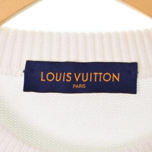 LOUIS VUITTON 21AW RM212M USO HLN06W LETTERS SWEATER ニット S ホワイト