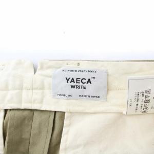 YAECA WRITE タックパンツ スラックス ワイド ボタンフライ M FAWN ベージュ 41613