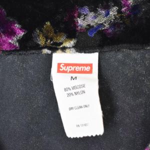 Supreme 19FW Floral Velour Baseball Jersey カットソー 半袖