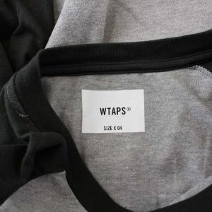WTAPS 22SS IAN RAGLAN ラグラン Tシャツ カットソー 七分袖 バイカラー 04 XL グレー カーキ 221ATDT-CSM20