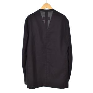 Martin Margiela 10 18SS ノーカラージャケット ボタンレス ウール 48 ブラック S50BN0336
