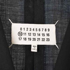 Martin Margiela 10 18SS ノーカラージャケット ボタンレス ウール 48 ブラック S50BN0336