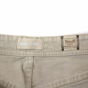 WIND AND SEA YANUK High Waist RUTH デニムパンツ ジーンズ ロゴ刺繍 W32 ベージュ タグ付き