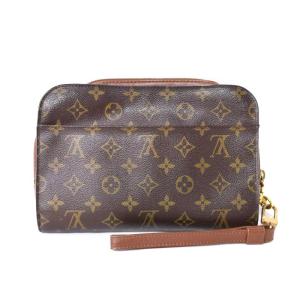 LOUIS VUITTON モノグラム オルセー セカンドバッグ ストラップ付き ブラウン M51790