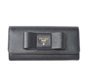 SAFFIANO FIOCCO NERO 長財布 ネロ リボン レザー ブラック