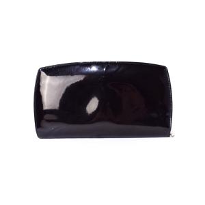 CHANEL メイクアップライン 長財布 ココマーク エナメル パテントレザー ラウンドジップ 黒 ブラック