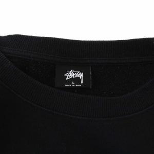 STUSSY Crown Link Crew クラウンリンククルー スウェット トレーナー 長袖 プリント L 黒 ブラック