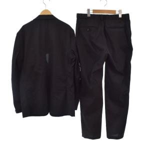 BLACK LABEL CRESTBRIDGE スーツ セットアップ シングル 2B テーラードジャケット パンツ スラックス 無地 LL 黒 ブラック