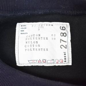 sacai 22SS Nylon Twill Mix Sponge Sweat Pullover ネイビー