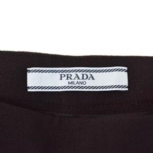 PRADA 19SS パンツ スラックス フレア 裾フリル 36 黒 ブラック P206C