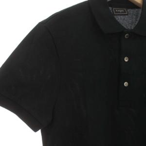 LACOSTE ポロシャツ ロゴ ワンポイント 半袖 3 S 黒 ブラック