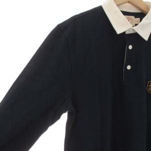 Brooks Brothers ラガーシャツ ロゴ ワッペン 長袖 S 紺 ネイビー