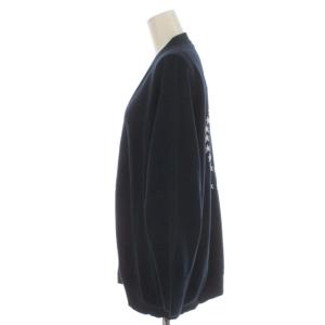 QUEENE AND BELLE タグ付き カーディガン Vネック カシミヤ100% オーバーサイズ ビックシルエット S 紺 ネイビー