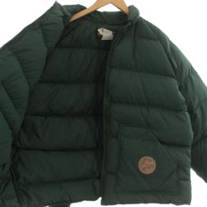HUNTING WORLD ダウンジャケット スタンドカラー リブニット 切替 アウター XL 緑 グリーン