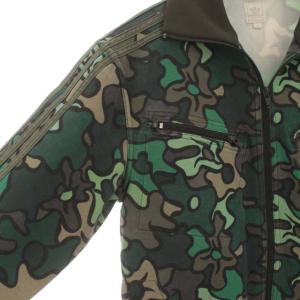 adidas Originals SAFETY トラックジャケット ジャージ カモフラ リブ ライン M 緑 グリーン