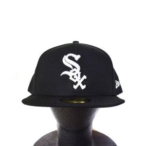 NEW ERA 59FIFTY 帽子 キャップ SOX シカゴ ホワイトソックス 8 63.5cm 黒 ブラック