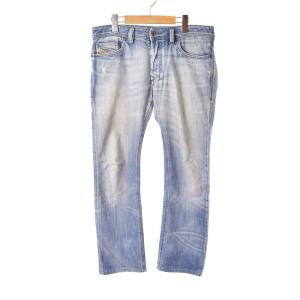 SAFAD ストレートスキニージーンズ デニムパンツ W31 青 ブルー インディゴ