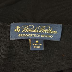 Brooks Brothers ニット 長袖 タートルネック メリノウール M 黒 ブラック