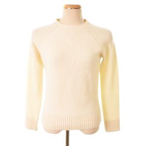 レッドフリース Red Fleece ニット セーター 長袖 クルーネック カシミヤ S 白 ホワイト