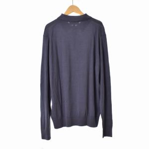 Brooks Brothers ニット ポロシャツ 長袖 シルク コットン M グレー