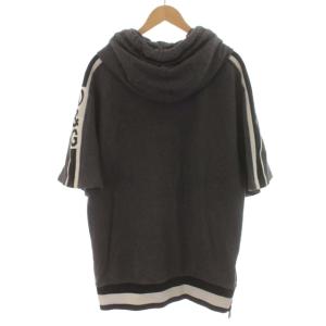 DOLCE&GABBANA パーカー プルオーバー サイドライン 半袖 48 M グレー