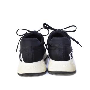 PRADA 1E552L スニーカー ローカット レースアップ シューズ ナイロン ロゴ 36.5 ブラック 