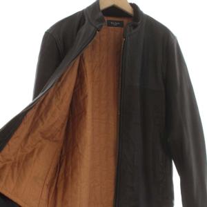 Paul Smith JEANS ライダース シングル 革ジャン レザージャケット ボア 中綿 アウター S-M 黒 ブラック