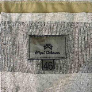 Nigel Cabourn 8046-00-70005 BEAN SACK BORDER VEST リネン 46 ベージュ