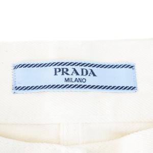 PRADA GFP476 22SS トライアングルロゴ 三角プレート デニムパンツ ジーンズ 26 ホワイト