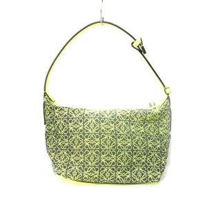 LOEWE Cubi SMALL アナグラム ジャガード スモール ハンドバッグ 緑 黒