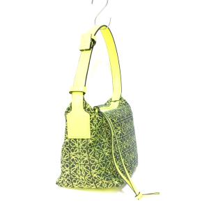 LOEWE Cubi SMALL アナグラム ジャガード スモール ハンドバッグ 緑 黒