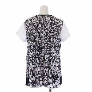 sacai 23SS Floral Print T-Shirt フローラルプリント Tシャツ カットソー 半袖 切替 プリーツ 2 M