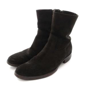 BUTTERO サイドジップブーツ ショート スエード B825 靴 シューズ 41 27cm 黒 ブラック