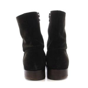 BUTTERO サイドジップブーツ ショート スエード B825 靴 シューズ 41 27cm 黒 ブラック