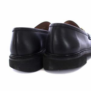 Salvatore Ferragamo ガンチーニ ローファー モカシン レザー 9.5 EE 27.5cm ブラック