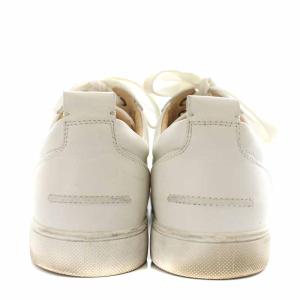 Christian Louboutin スニーカー ローカット レザー スワロフスキー ラメ 39 24cm ホワイト