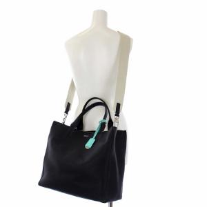 TIFFANY&Co. トートバッグ グレインカーフレザー 2WAY ブラック