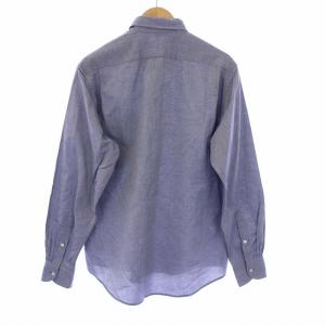 HERMES ボタンダウン 長袖シャツ セリエボタン 39 15.5 M ブルー