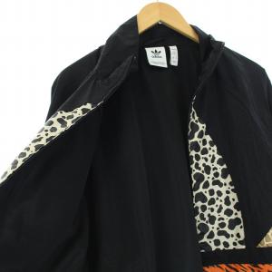 adidas Originals ATMOS CRAZY ANIMAL TRACK TOP ナイロンジャケット ジップアップ アニマル柄 ロゴ O LL 黒