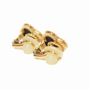 Van Cleef & Arpels ヴィンテージアルハンブラ K18 オニキス イヤリング アクセサリー ブラック