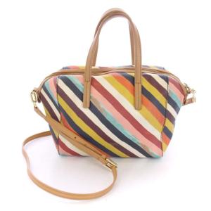 TORY BURCH ショルダーバッグ ハンドバッグ 2way ストライプ ロゴ 鞄 マルチカラー