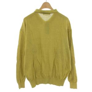 ISSEY MIYAKE メン MEN ポロシャツ 長袖 コットン F 黄 イエロー MR61312